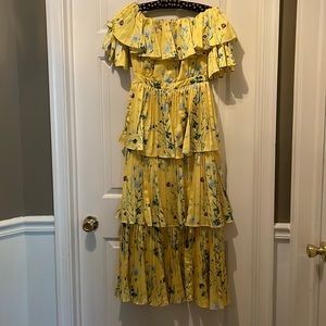 EUC Self-Portrait Layered Floral Dress US Size 2